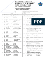 PAS PJOK 2018-2019 Kelas 4 Genap