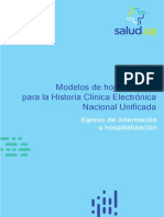 Modelos de Hojas Clínicas para La HCEN Unificada - Egreso de Internación U Hospitalización - Versión 1.6