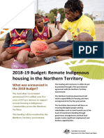 2018-19 Budget: Remote Indigenous Housing in The Northern Territory