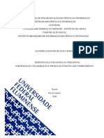 Democracia e Cidadania Na Web Social - Leandro Cianconi - Mestrado em Ciência Da Informação - UFF - 256p