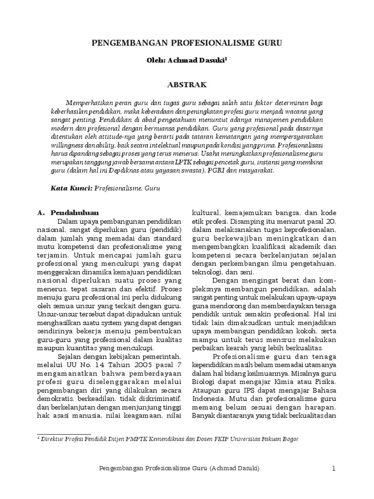 Jurnal Pengembangan Profesi Guru | PDF | Karier & Perkembangan