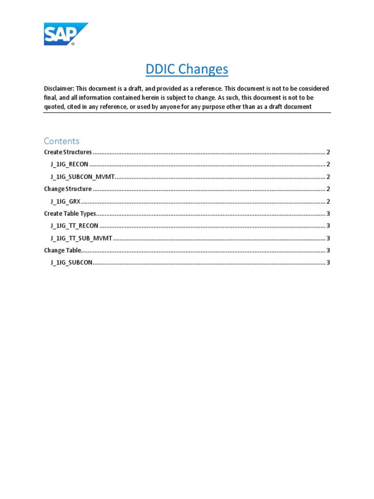 DDIC Changes PDF | PDF | Sap Se | Information Technology Management