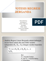 Uji Hipotesis Regresi Berganda