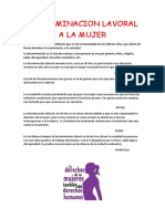 Discriminacion Lavoral A La Mujer