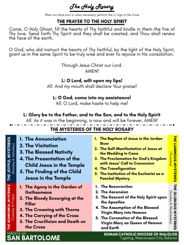 The Prayer To The Holy Spirit | PDF | Rosary | Lord's Prayer