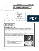 Ángulos entre rectas paralelas