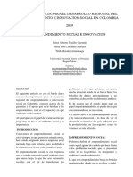 Importancia emprendimiento e innovación social Colombia