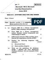 I MCS-0141 MCA (Revised) / BCA (Revised) Term-End Examination 0 BA - 46 June, 2016