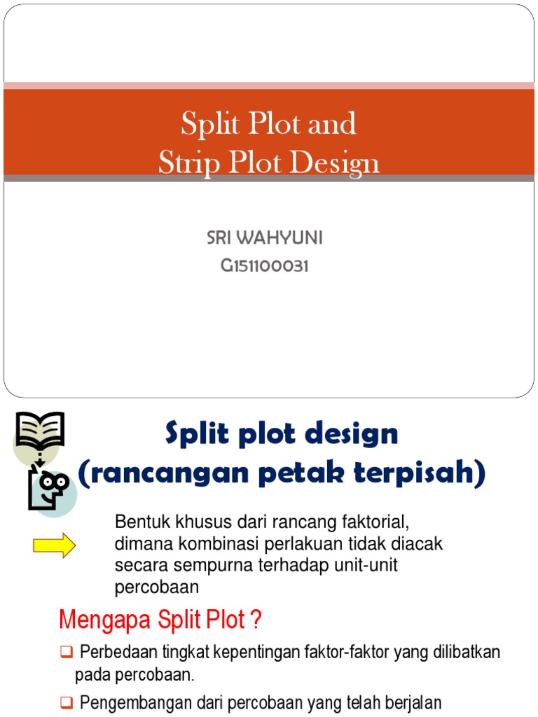 Split Plot and Split Blok | PDF