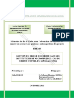 Gestion Du Risque de Credit Dans Les Ins PDF