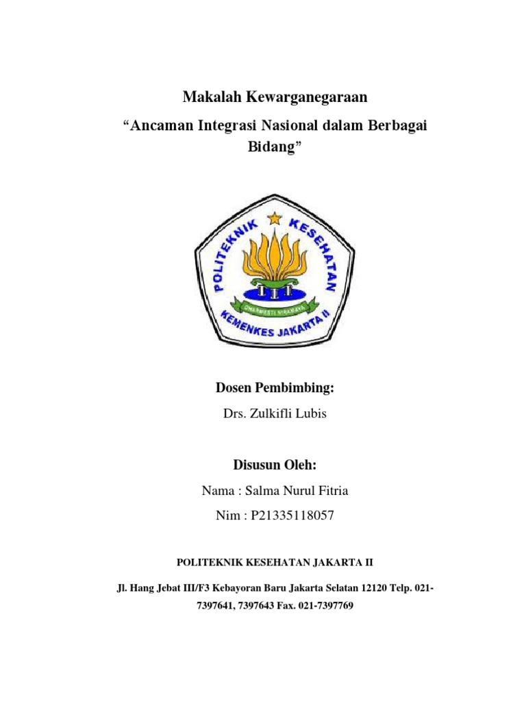 Ancaman Integrasi Nasional Dalam Berbagai Bidang