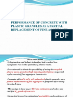 Performance of Concrete With Plastic Granules As A Partial Replacement of Fine Aggregate