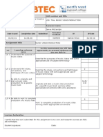 Assignment Front Sheet: Qualification Unit Number and Title