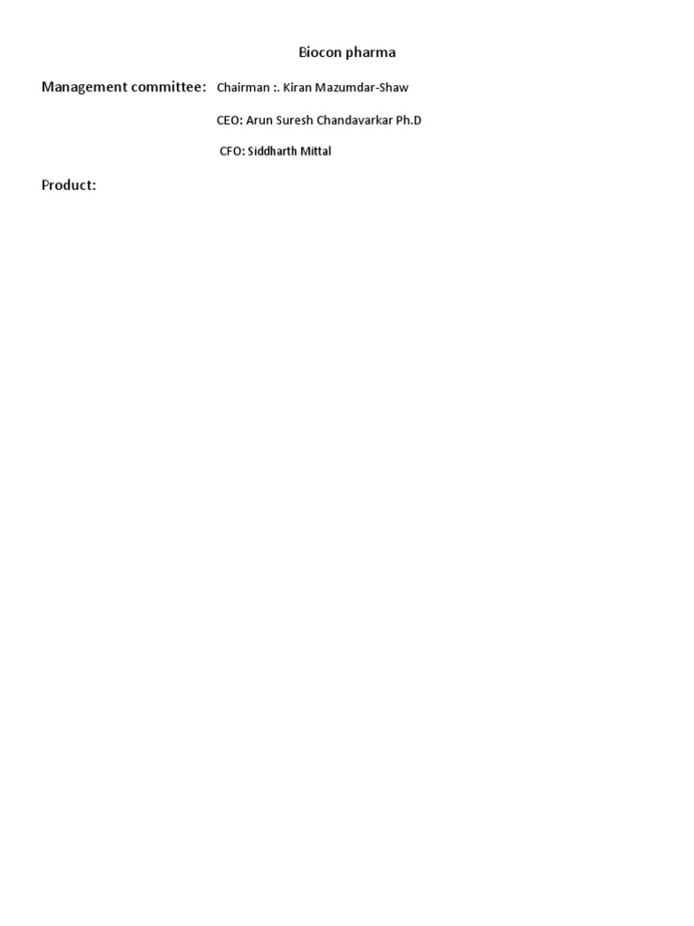 Biocon Pharma Research Report | PDF