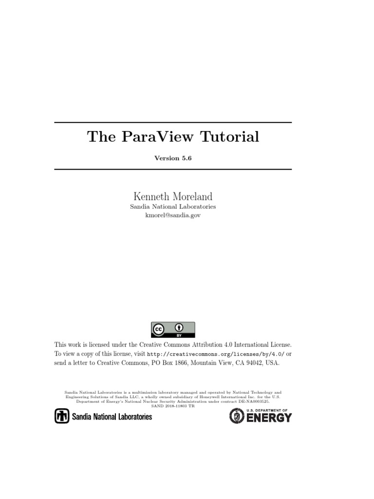 ParaView 5.6 Tutorial Guide | PDF | Graphical User Interfaces ...