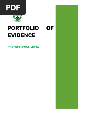 Portfolio Evidence Proflevel