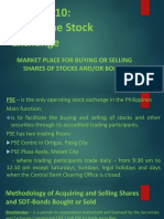 Philippine Stock Exchange: Market Place For Buying or Selling Shares of Stocks And/Or Bonds