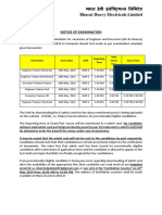 Notice For Computer Based Examination For Post of ET