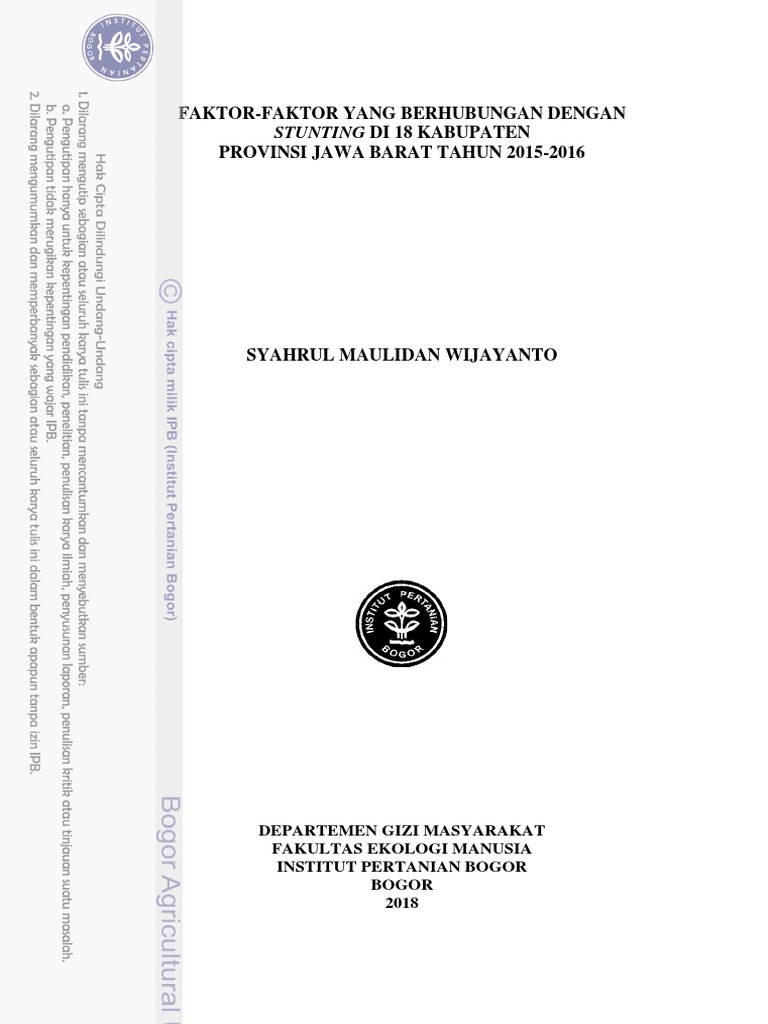 Skripsi Stunting Pdf