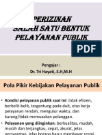 Kuliah Perizinan Salah Satu Bentuk Pelayanan Publik