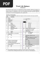 Work-Life Balance Survey Questions | PDF