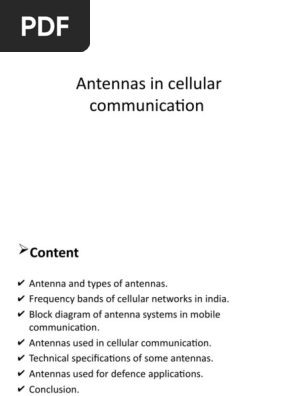 Antennas In Cellular Communication Cellular Network Antenna