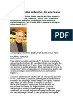 Emilio Moran - Consumo É Vilão Ambiental, Diz Americano - Meio Ambiente