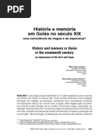 História e Memória Em Goiás No Século XIX