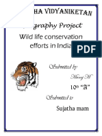 Geography Project: Wild Life Conservation Efforts in India