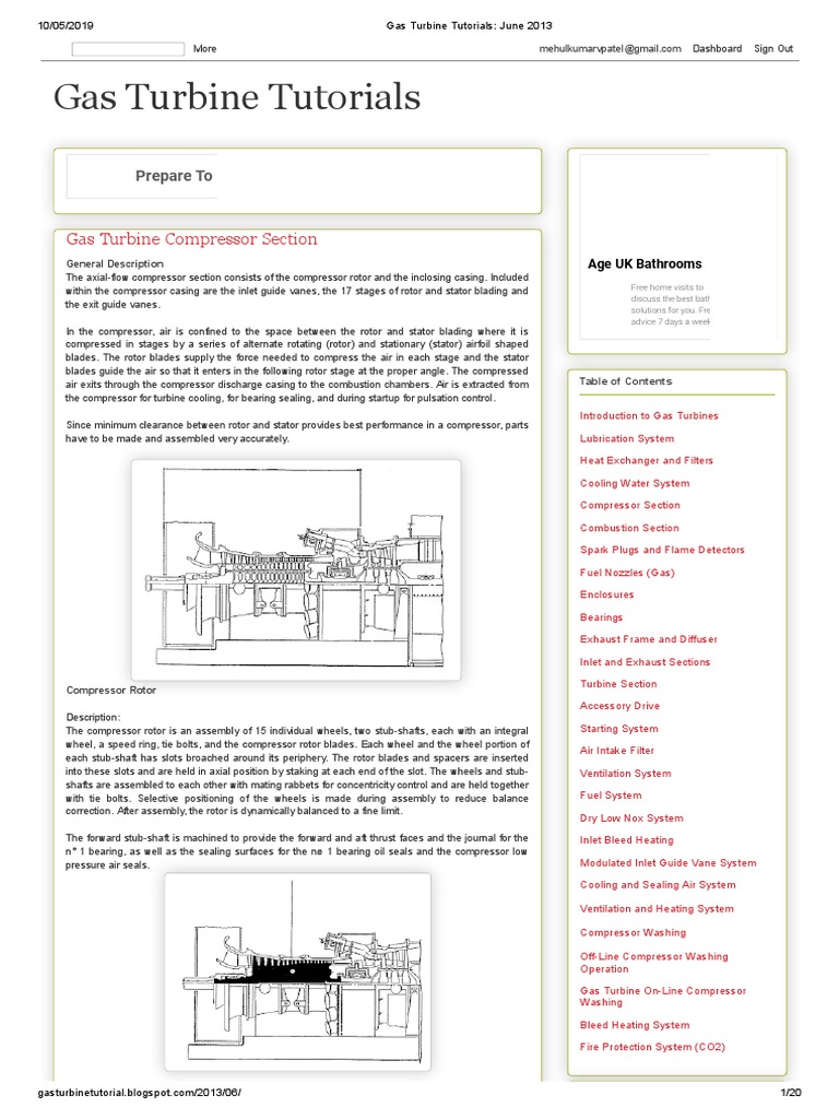 Gas Turbine Compressor Overview | PDF | Turbine | Gas Turbine