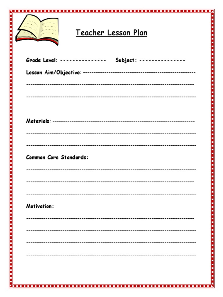 Lesson Plan Template | PDF | Lesson Plan | Applied Psychology