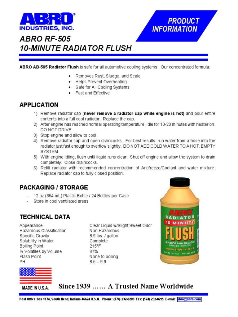 Quickly Remove Rust, Sludge, and Scale from Cooling Systems with ABRO