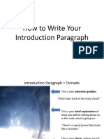 How To Write Your Introduction Paragraph