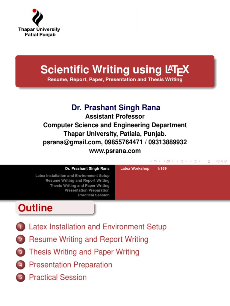 LaTeX Workshop for Academics | PDF | Te X | Thesis