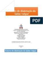 Fatores de Dialetação Do Latim Vulgar