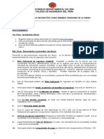 Requisitos para Colegiatura CIP LIMA 2019