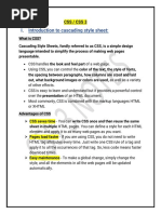 I. Introduction To Cascading Style Sheet:: Css / Css 3