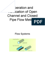 Operation and Verification of Open Channel and Closed Pipe Flow Meters