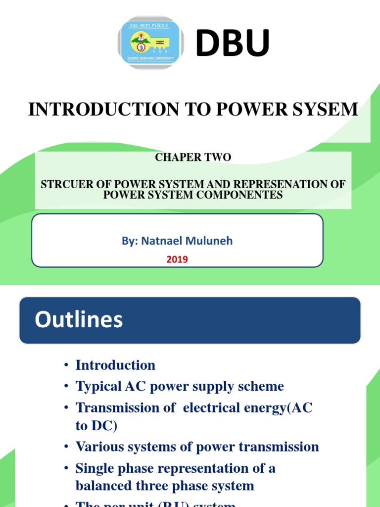 Introduction To Power Sysem: By: Natnael Muluneh | PDF | Electric Power ...