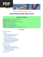 Bishop Weekly Update: May 16, 2019: Mark Your Calendar!