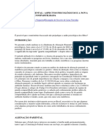 Alienação Parental- Aspectos Psicológicos e a Nova Lei Da Guarda Compartilhada