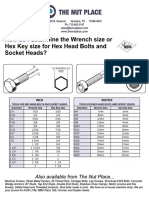 How to determine hex bolt wrench or hex key size