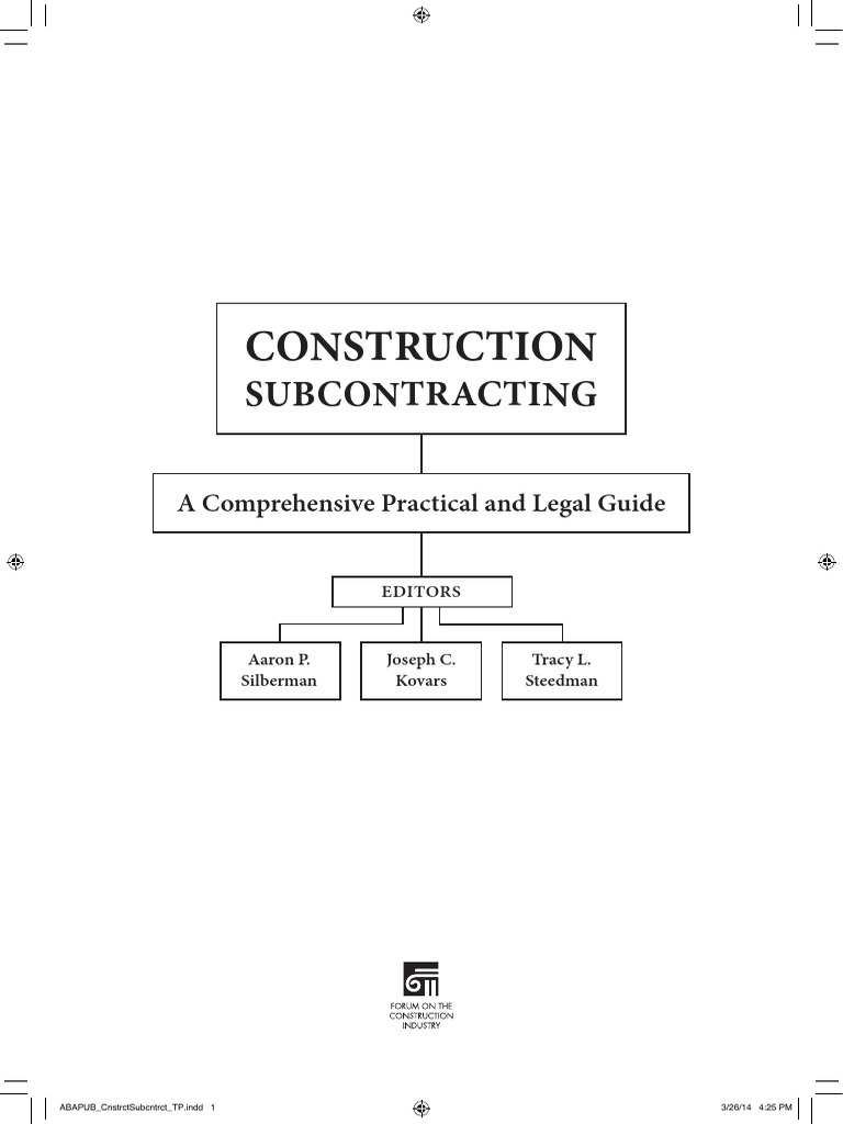 Public Project Subcontracting Guide | PDF | Construction Bidding ...