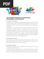 As Principais Tendências Do Pensamento Antropológico Contemporâneo