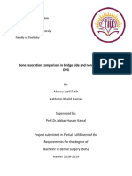 Bone Resorption Comparison in Bridge Side and Non-Bridge Side On OPG