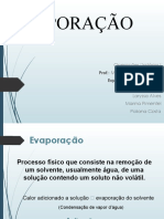 Evaporação Seminario