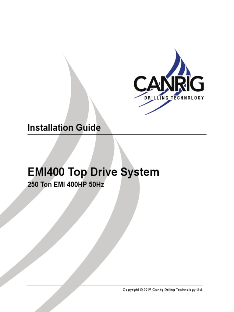 250T EMI 400HP 50Hz - Install PDF | PDF | Drilling Rig | Safety