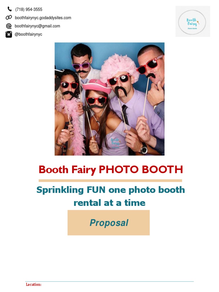 Photo Booth Rental Proposal for Events | PDF | Digital Camera | Camera