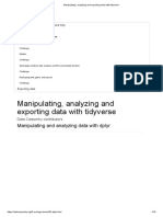 Manipulating, Analyzing and Exporting Data With Tidyverse