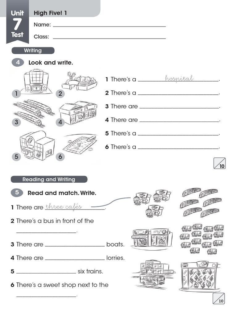 High Five! 1 Unit 7 & 8 Tests | PDF | Clothing | Fashion